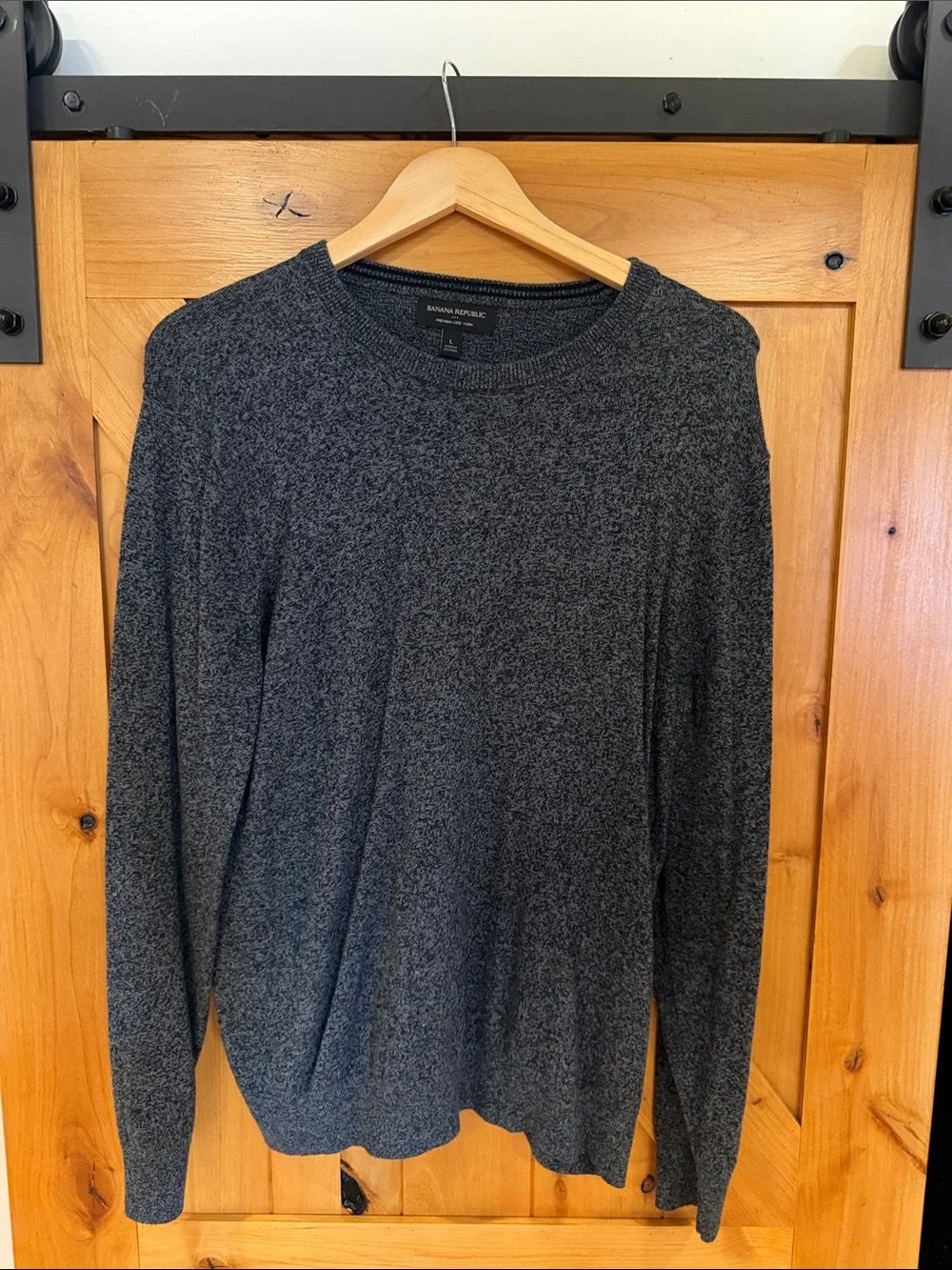 Banana Republic Men's Dark Charcoal Crewneck Sweater